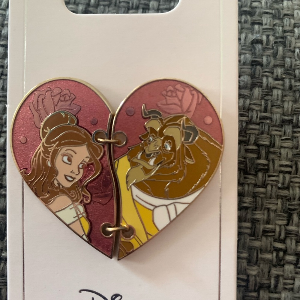 Belle & Beast Heart-Shaped Pin - Picture 3 of 3